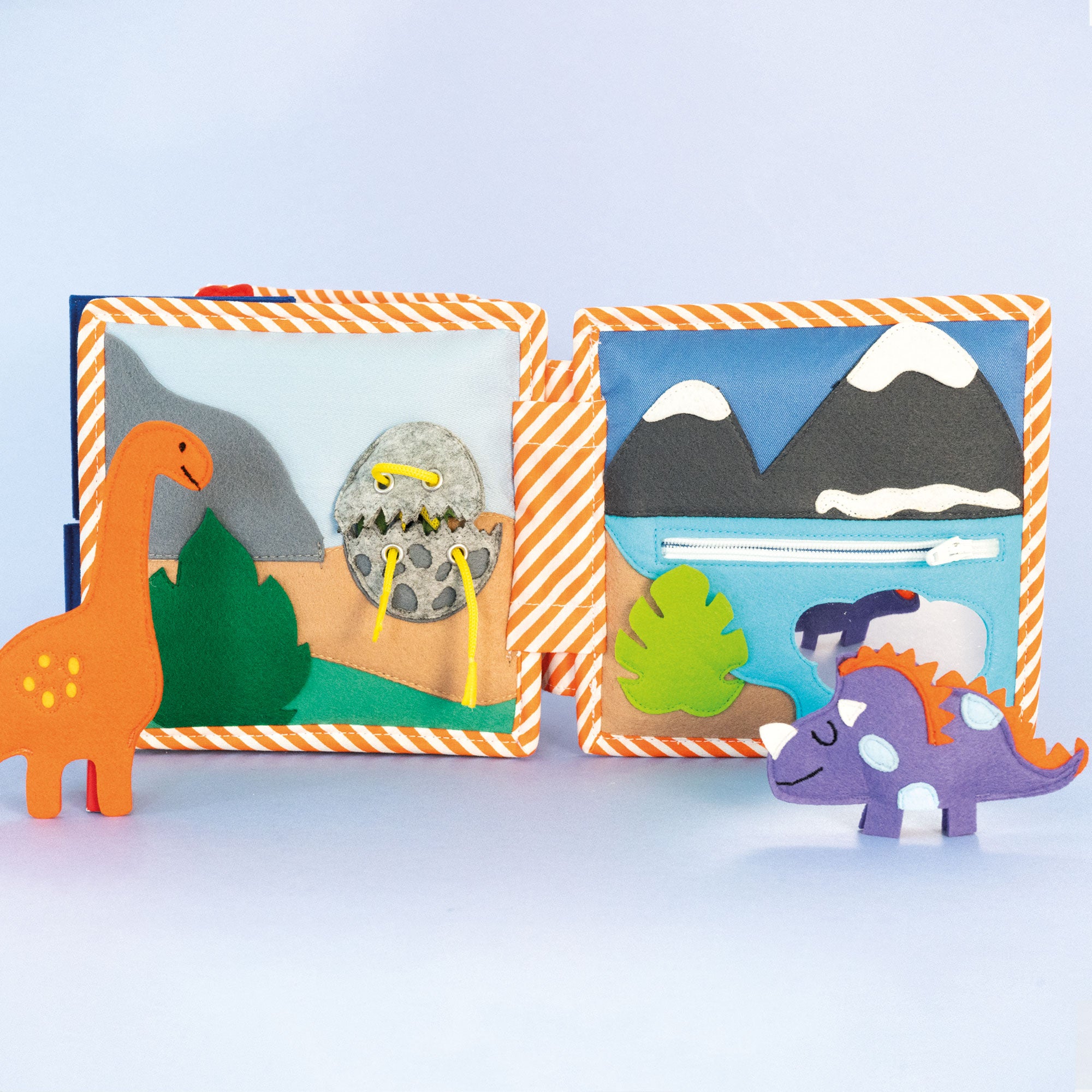 Dino Friends - 6 Pages Mini Quiet Book