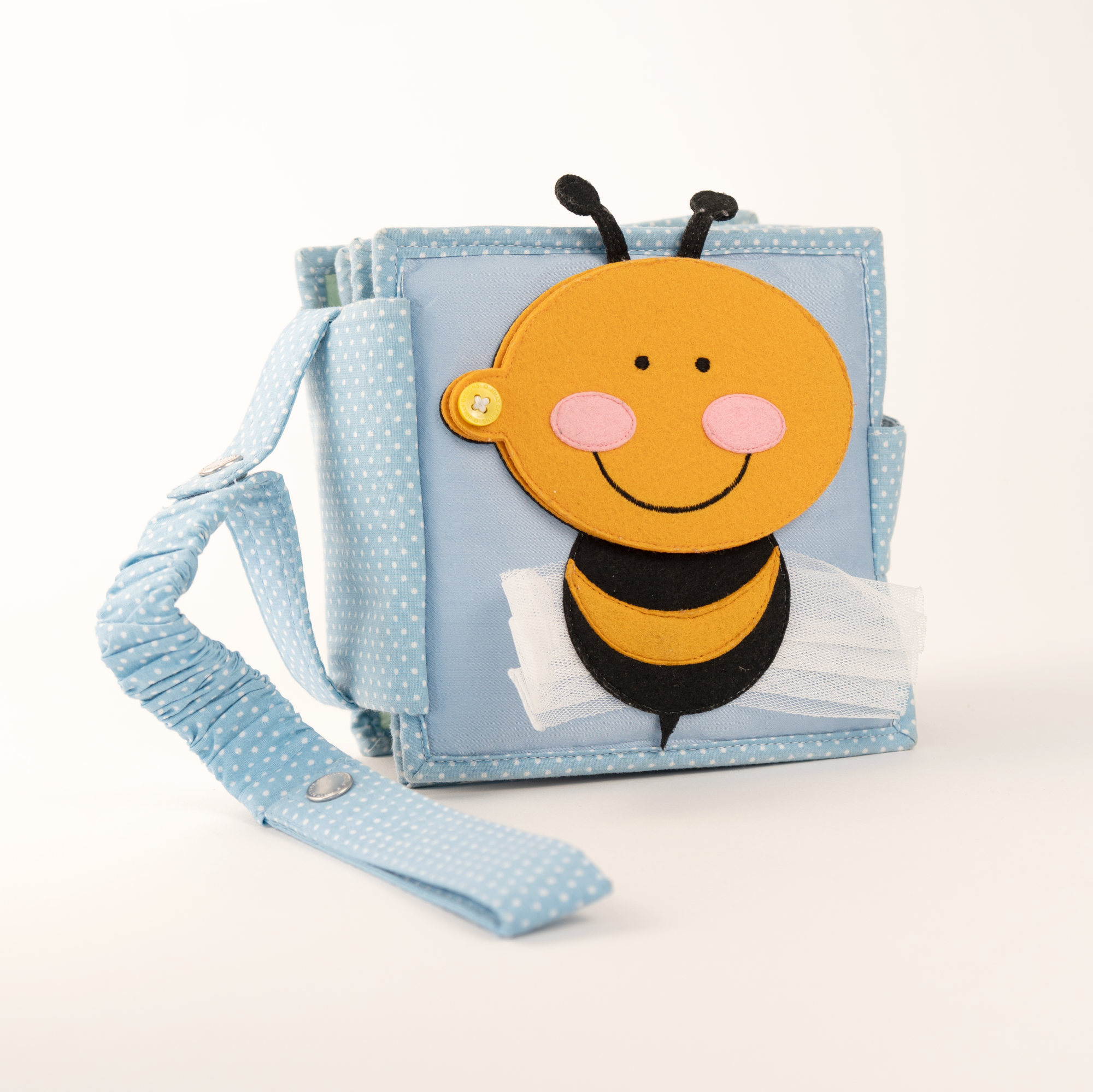 Buggy-band: for mini Quiet Books (Light blue)