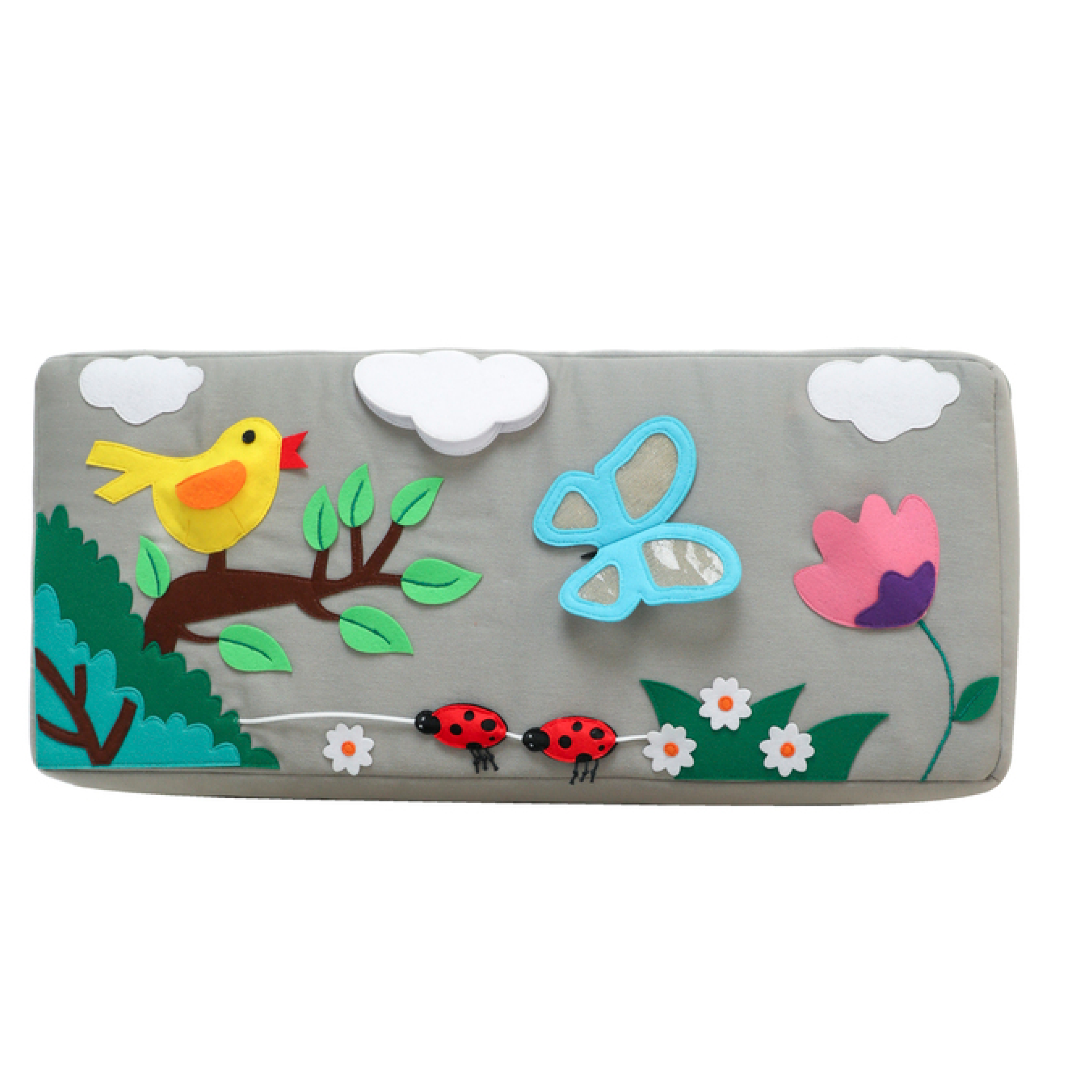 Coussins d’activités abeille et papillon