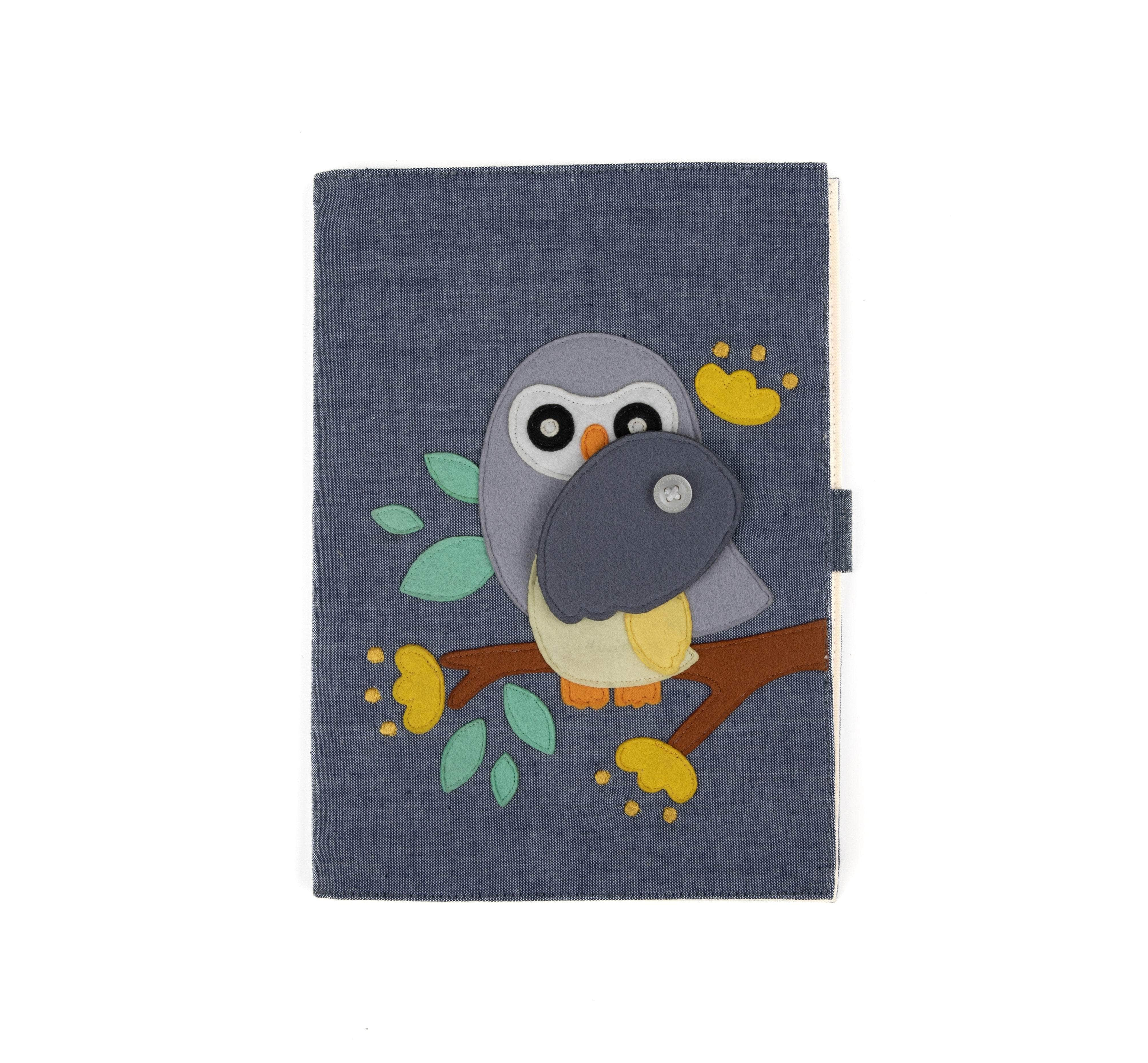 Housse de carnet de santé hibou