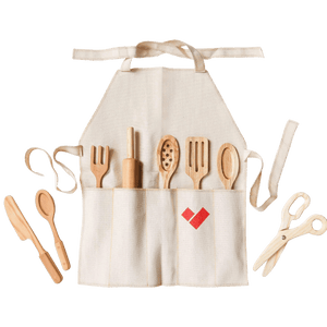 wooden toy kitchen set