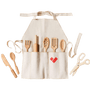wooden toy kitchen set