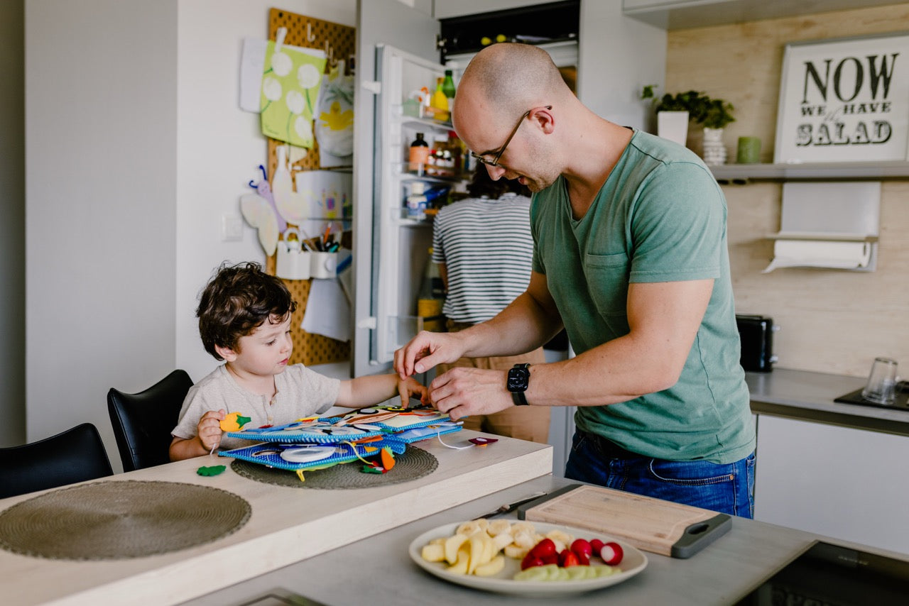 Real dad time. No screens, no noise.