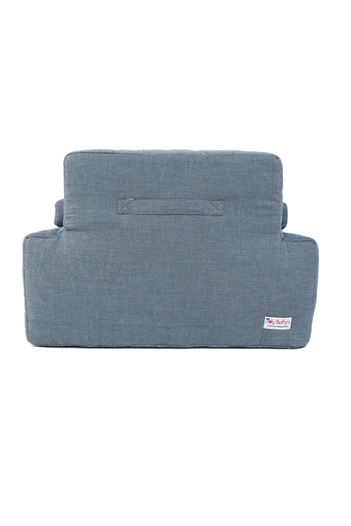 Fauteuil d’activité carré Fauteuil d’activité Ecki bleu avec coussin de système solaire