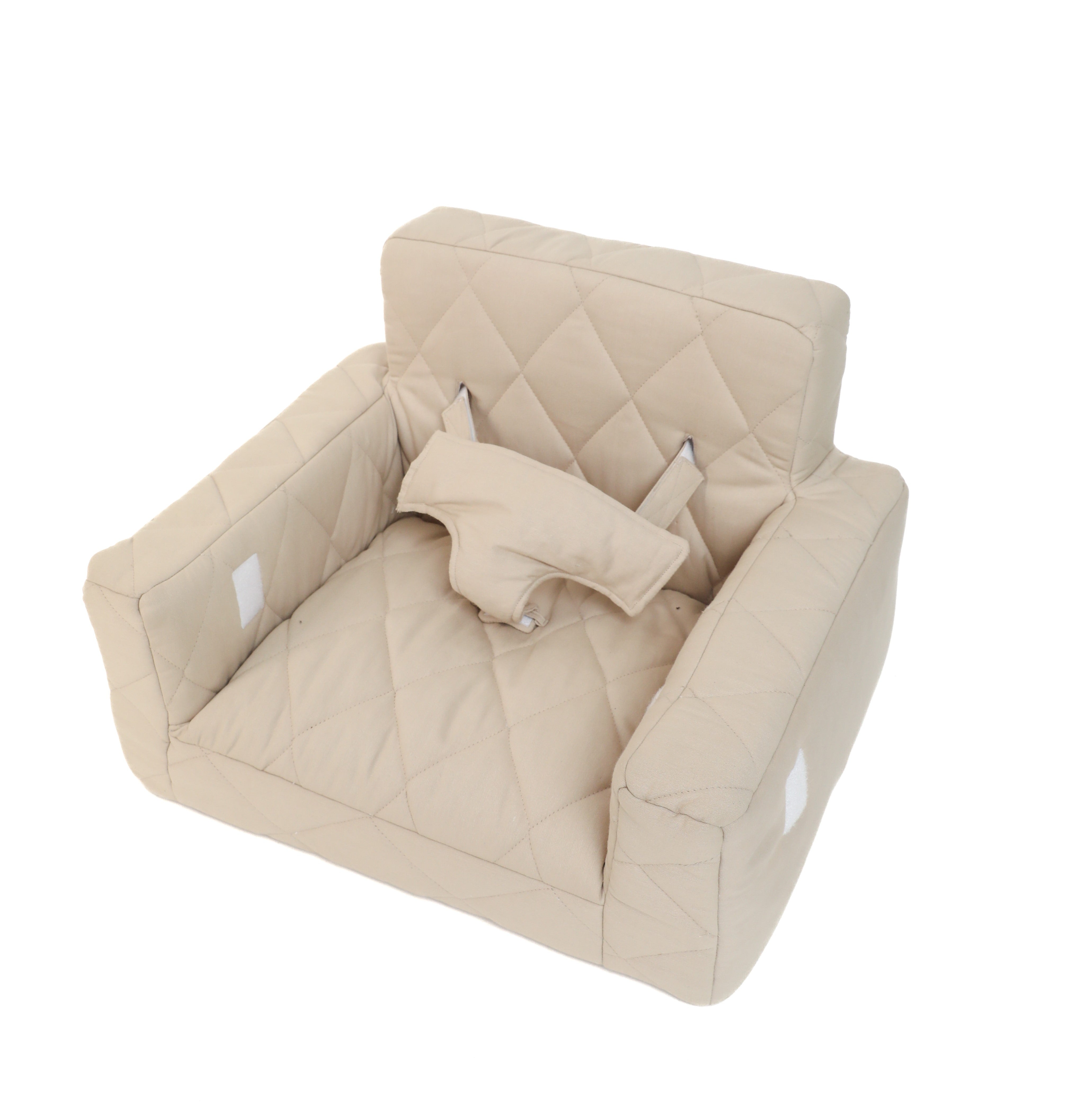 Fauteuil d’activité carré Fauteuil d’activité Ecki beige avec superposition contrastée