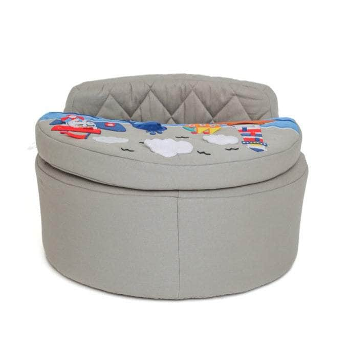 Fauteuil d’activité Fauteuil rond Actiyity Rondo Gris avec coussin marin