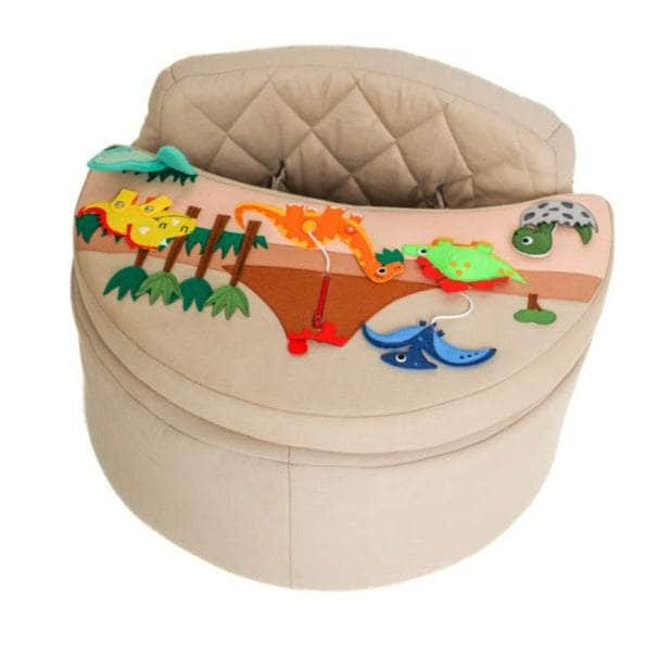 Fauteuil d’activité Fauteuil d’activité rond Rondo beige avec coussin Dino